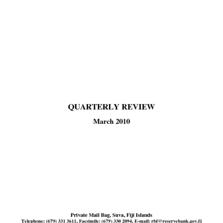 thumbnail of Quarterly Review (March 2010)