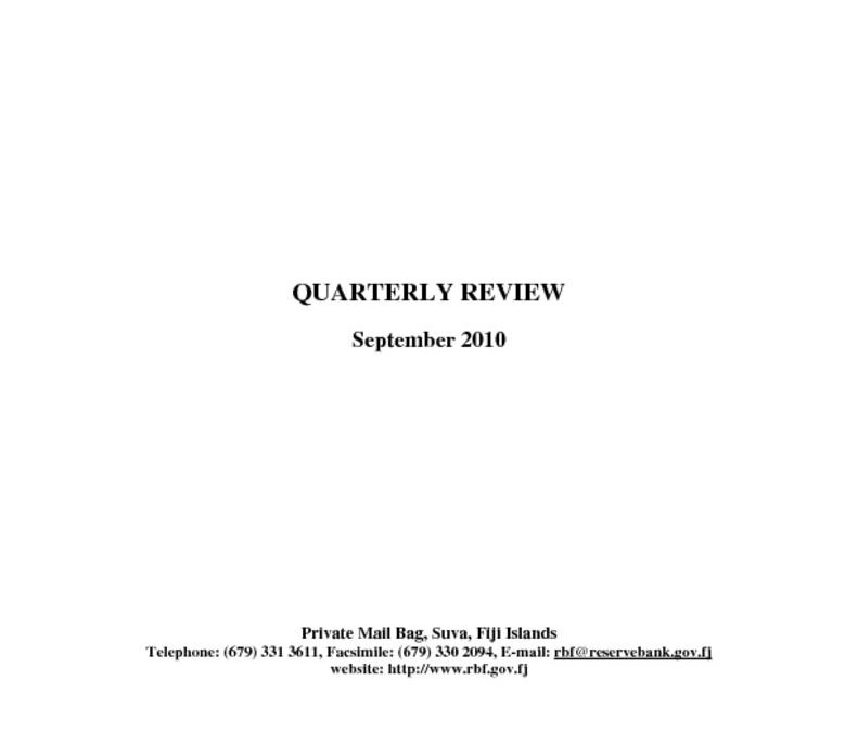 thumbnail of Quarterly Review (September 2010)