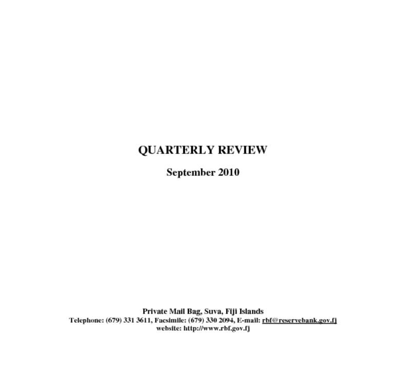 thumbnail of Quarterly Review (September 2010)