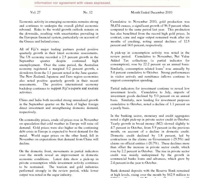 thumbnail of Economic Review – December 2010