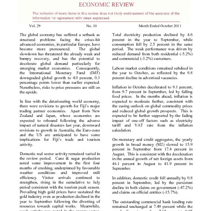 thumbnail of Economic Review – October 2011