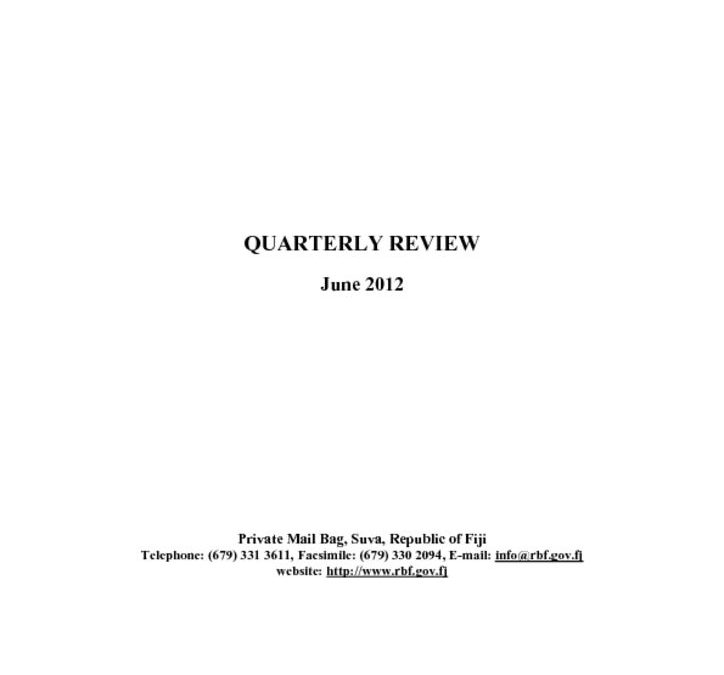 thumbnail of RBF Quarterly Review – June 2012