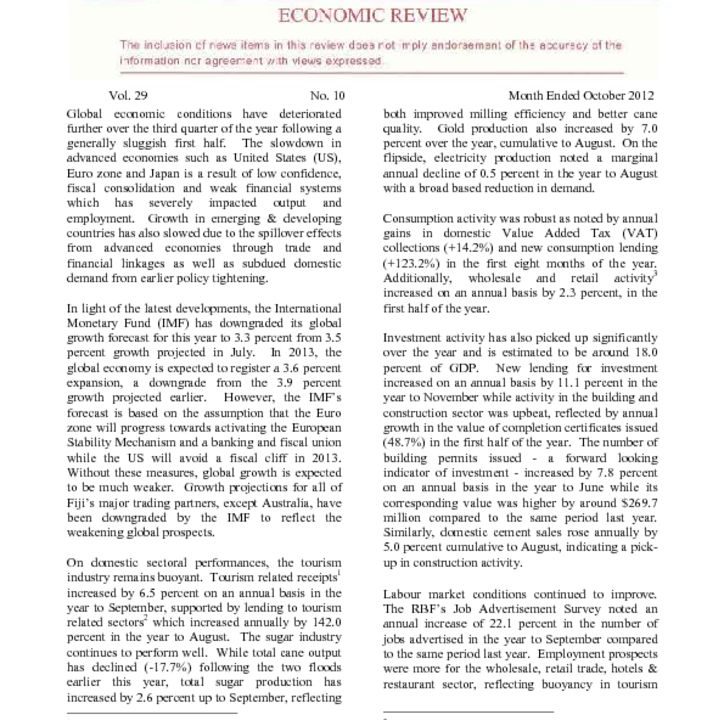 thumbnail of Economic Review October 2012