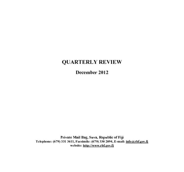 thumbnail of RBF Quarterly Review – December 2012