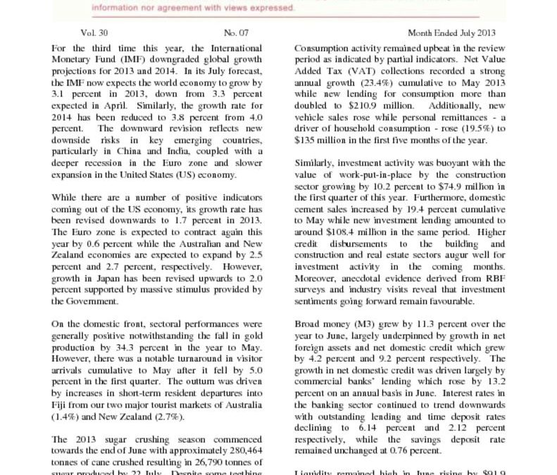 thumbnail of RBF Economic Review – July 2013