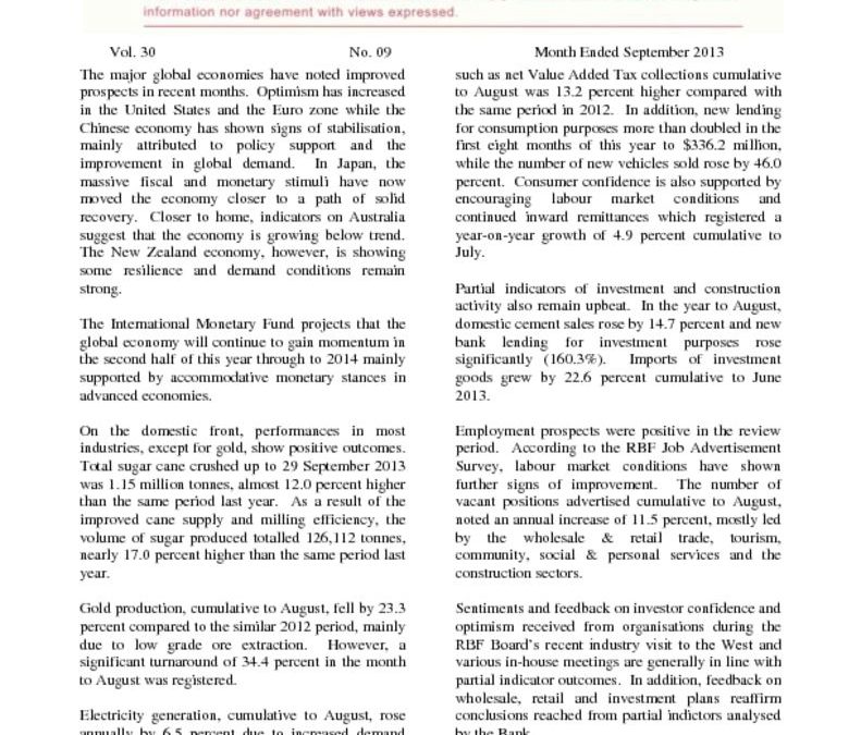 thumbnail of RBF Economic Review – September 2013