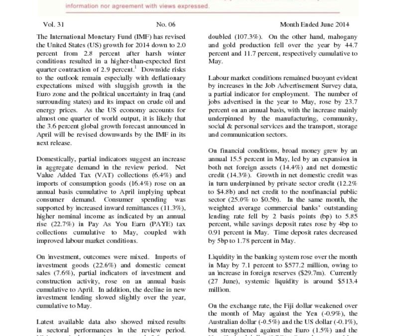 thumbnail of Economic Review- June 2014