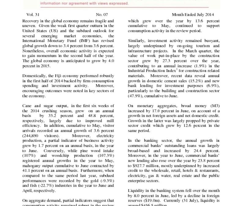 thumbnail of Economic Review-July 2014