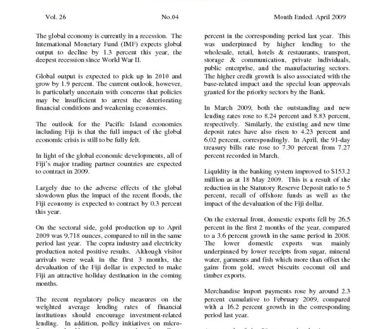 thumbnail of Economic Review April 2009