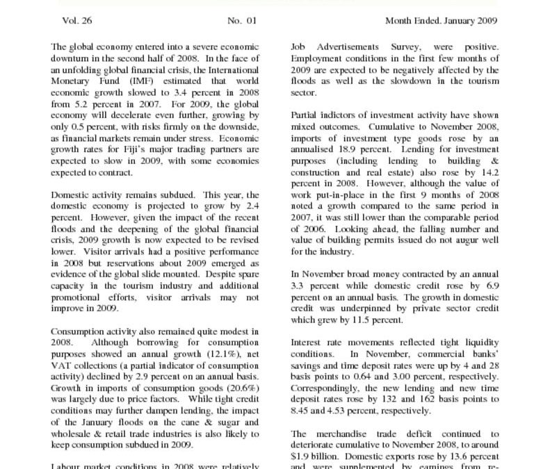 thumbnail of Economic Review January 2009