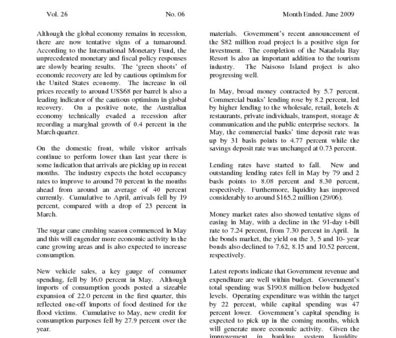 thumbnail of Economic Review June 2009