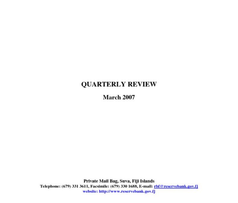 thumbnail of March 2007 Quarterly Review
