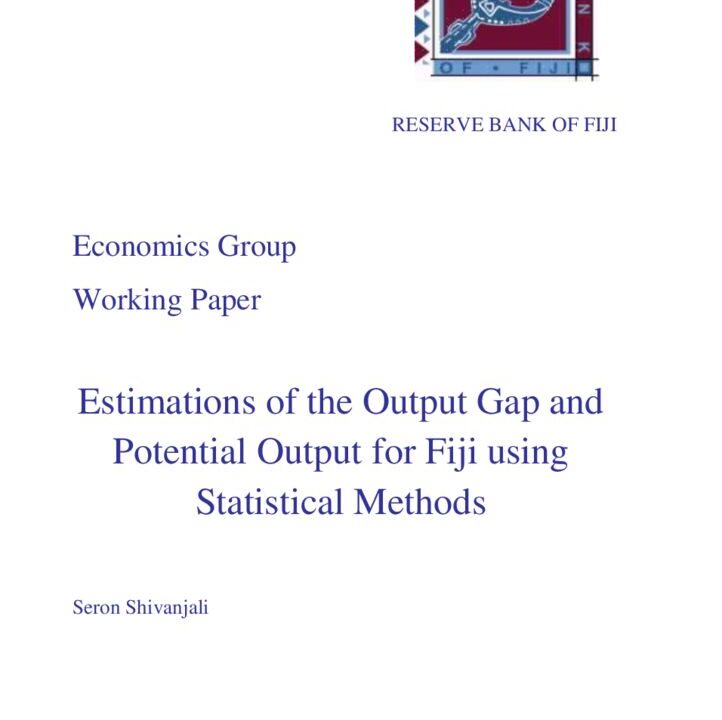 thumbnail of Estimations of the Output Gap and Potential Output for Fiji using Statistical Methods