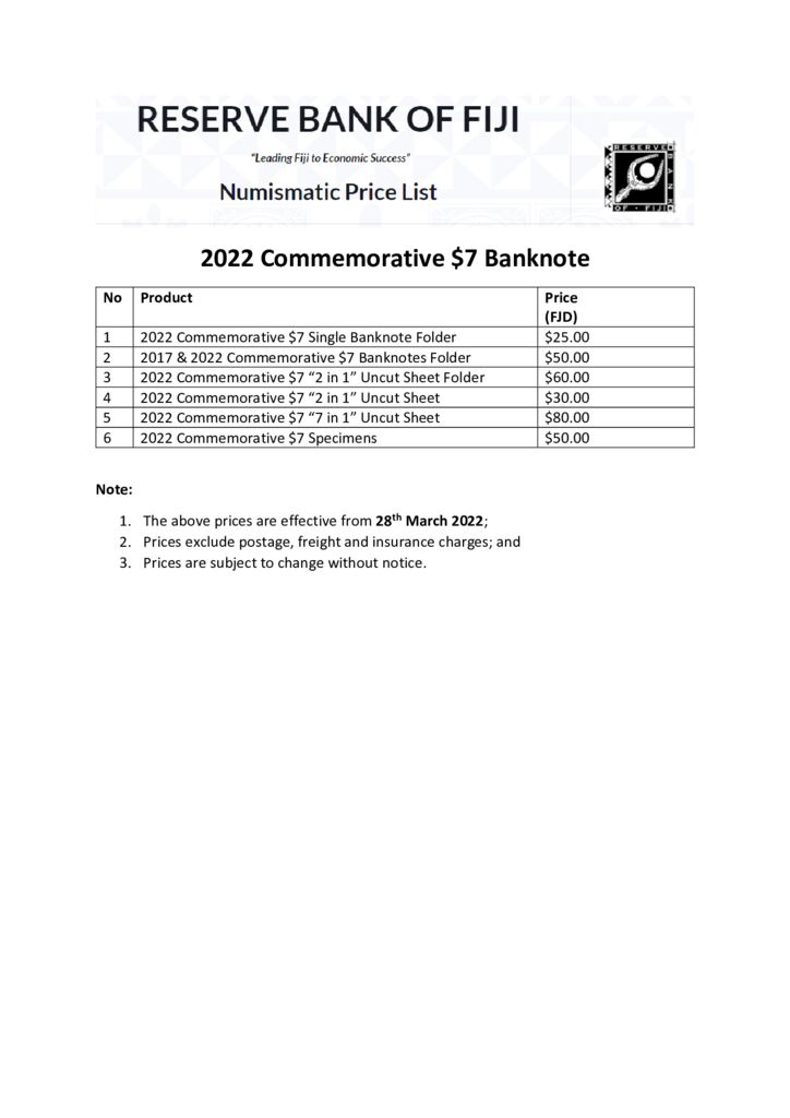 thumbnail of 2022 Commemorative Pricelist