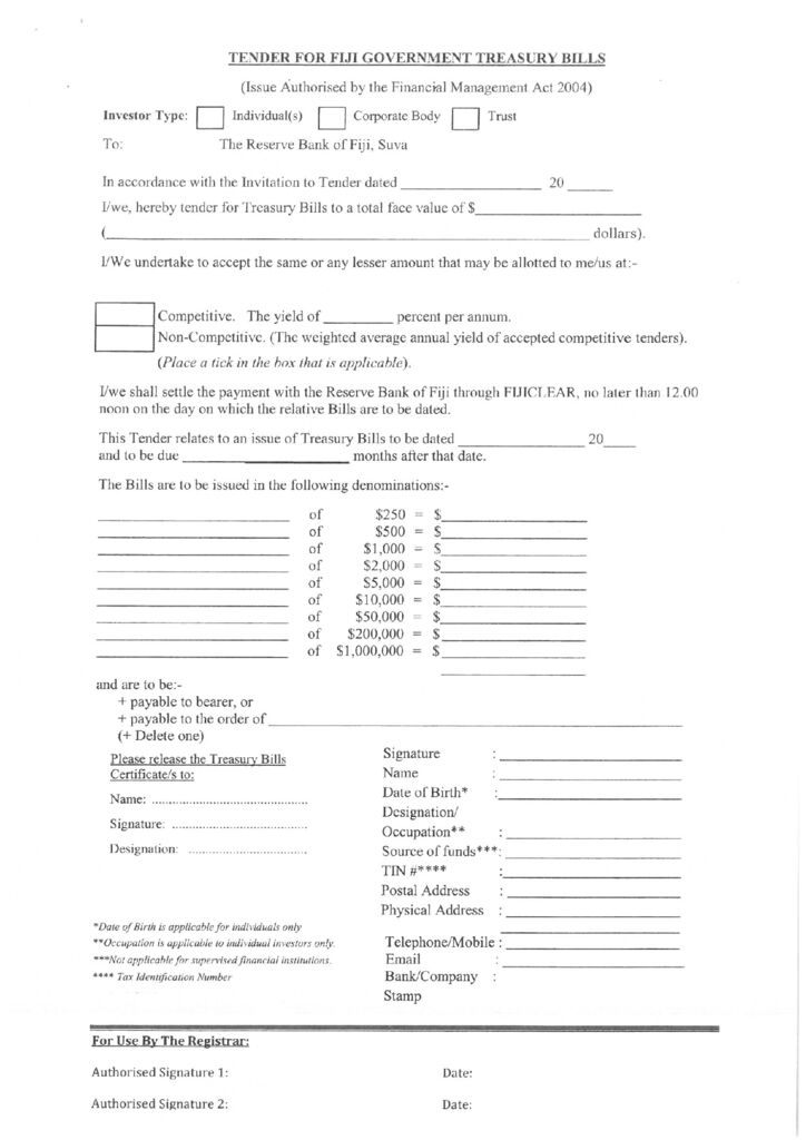 thumbnail of Treasury Bills &#8211; Tender Form